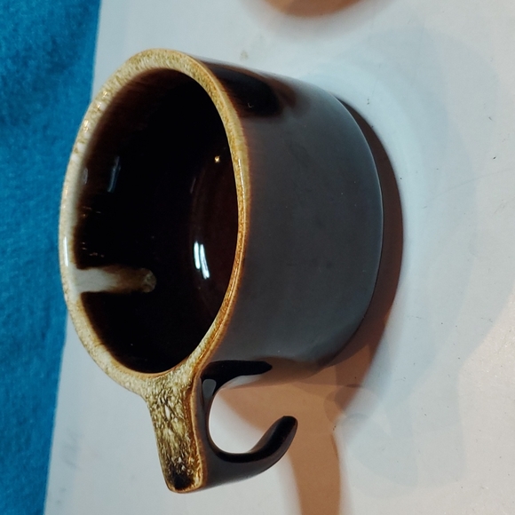 2 Pfaltzgraff Gourmet Brown Drip Glaze Coffee/Tea Mugs Open Handle 3.75" - Picture 2 of 7